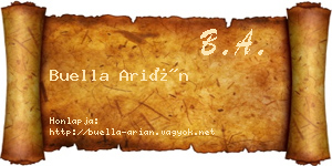 Buella Arián névjegykártya